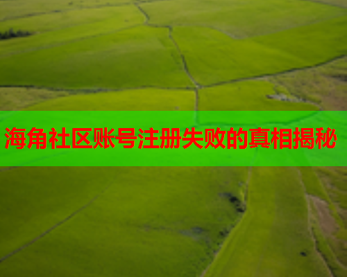 海角社区账号注册失败的真相揭秘